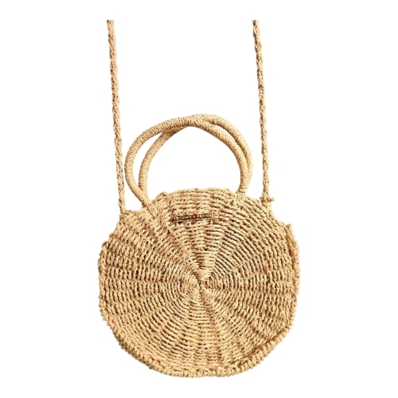 POPPIES & PEONIES Sunkiss Rattan Crossbody Tote - Picture 4 of 8